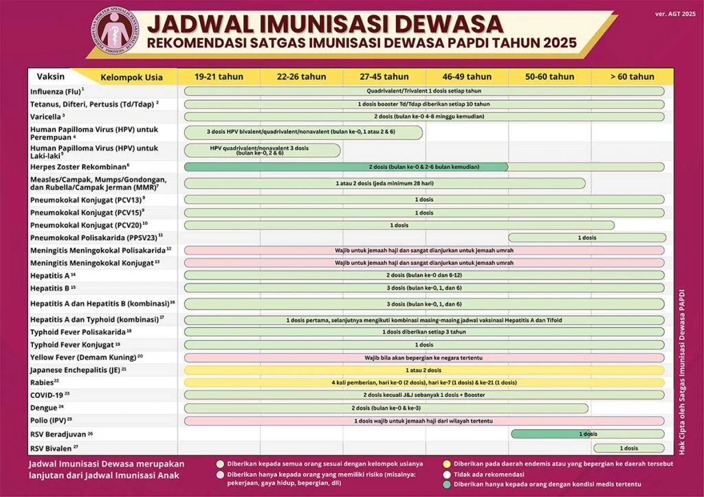 jadwal imunisasi dewasa