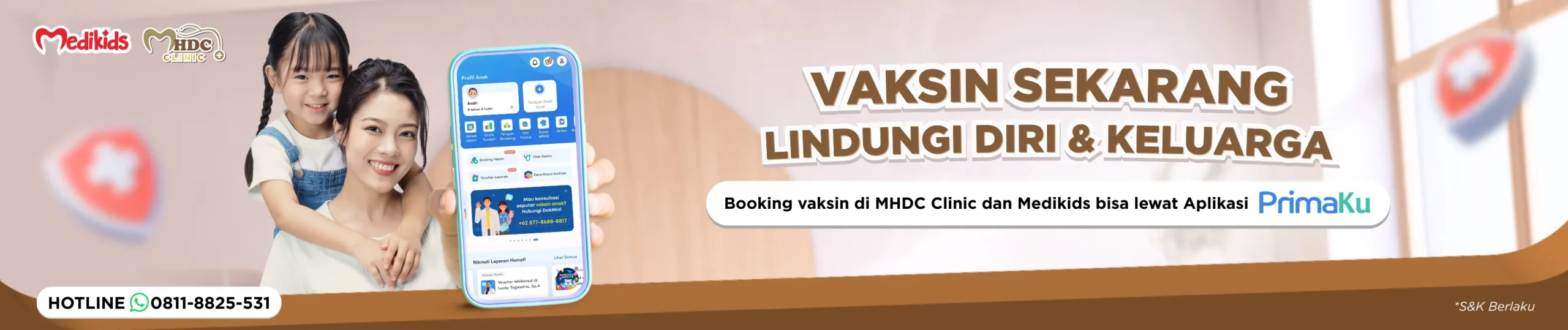 banner promo vaksinasi keluarga - booking via Primaku