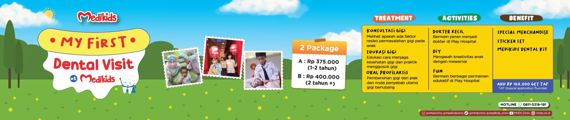 periksa gigi anak pertama kali jadi menyenangkan dengan paket FDV 